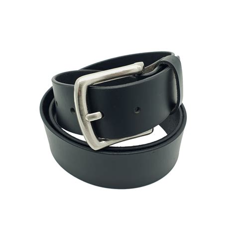 39mm Full Grain Plain Black Leather Belt – Koala Wears