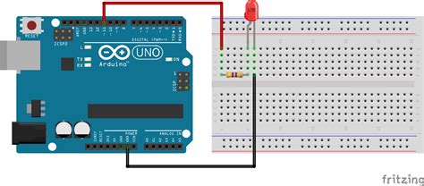 Arduino tutorial 2 - Blinking LED on breadboard