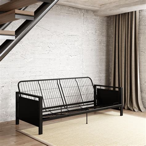 DHP Henley Metal Arm Futon Frame, Black Metal - Walmart.com - Walmart.com