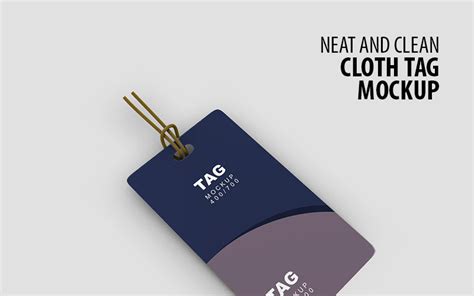 Cloth Tag product mockup #91245 - TemplateMonster