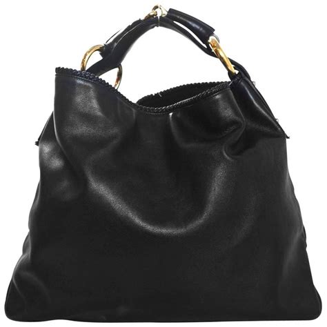 Gucci Black Leather Horsebit Hobo Bag For Sale at 1stDibs | black gucci ...