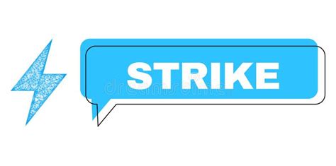 Shifted Strike Chat Bubble and Linear Electric Strike Icon Stock Vector ...