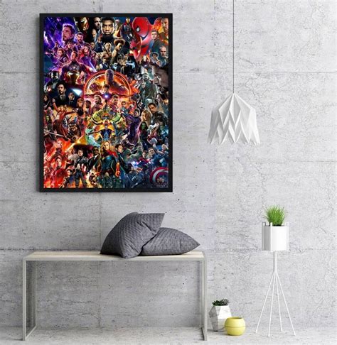 Avengers Assemble Movie Poster Wall Art Living Room Home - Etsy