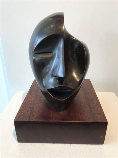 Elizabeth Catlett - Faces for Two Worlds, Bronze Sculpture For Sale at ...