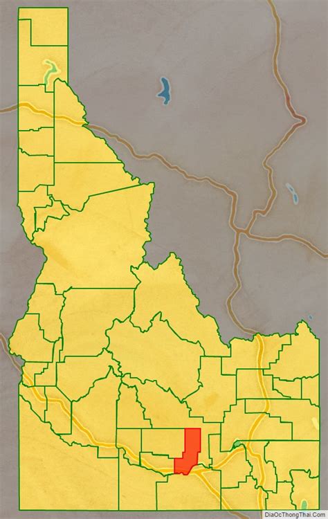 Map of Minidoka County, Idaho