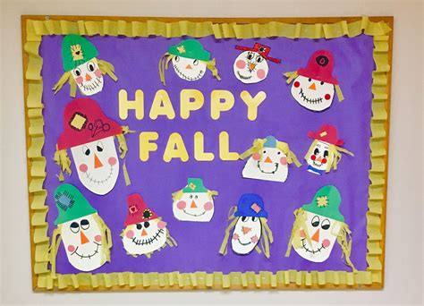 Happy Fall Scarecrows Bulletin Board