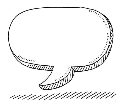 Empty Speech Bubble Symbol Drawing Drawing by Frank Ramspott - Pixels