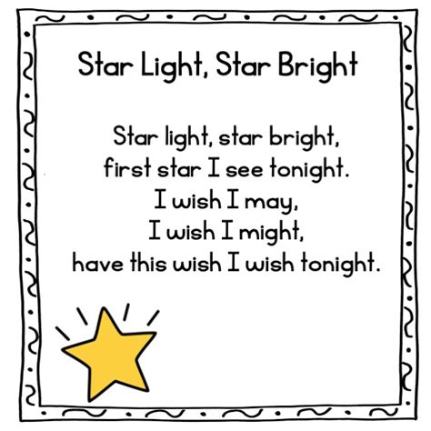 Pocket Chart Poem Star Light Star Bright Nursery Rhyme | Made By Teachers