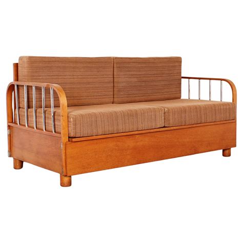 Art Deco Sofa or Bed H-363 Designed by Jindrich Halabala, 1930s For ...