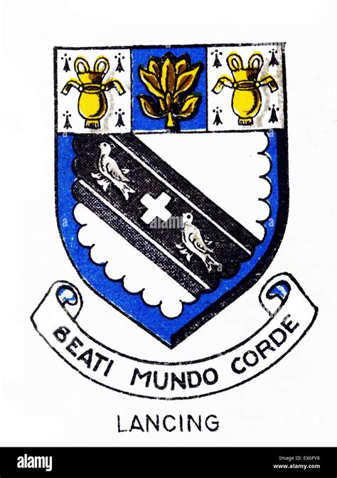 Emblem of Lancing College, Lancing, West Sussex. Lancing College is a ...