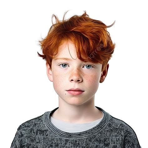 A Boy With Red Hair And Freckles Next To Christmas Tree, Kids Boy, Happy Boy, Happy Kids PNG ...
