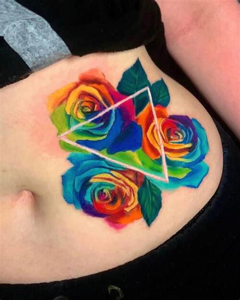 22 Rainbow Rose Tattoo Meaning and Designs | Balcony Garden Web