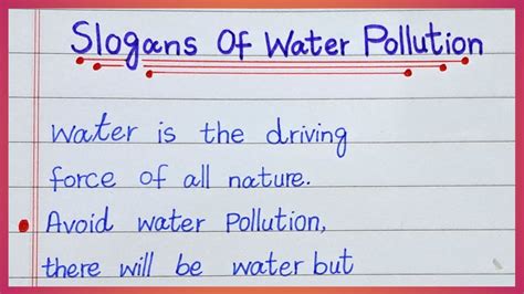 Water Pollution Images And Slogan