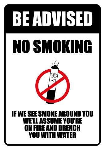 No Smoking sign template, How to make a No Smoking sign...