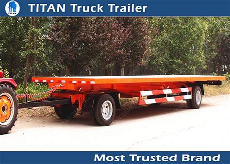 Single / double axles pintle hitch trailers with front board , agricultural trailers