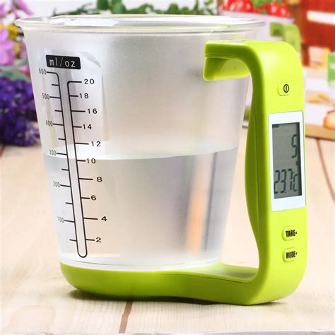 Digital Cup Scale Electronic Measuring Household Jug Scales with LCD ...