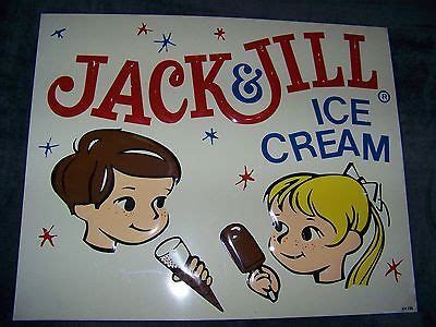 JACK & JILL ICE CREAM SIGN - VINTAGE METAL ADVERTISING SIGN | #503028398