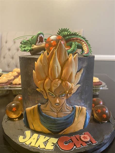 Dragon Ball Cake | Goku birthday, Gummy dragon, Dragon ball