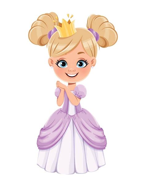 Cute little princess. Cartoon baby girl 5033551 Vector Art at Vecteezy