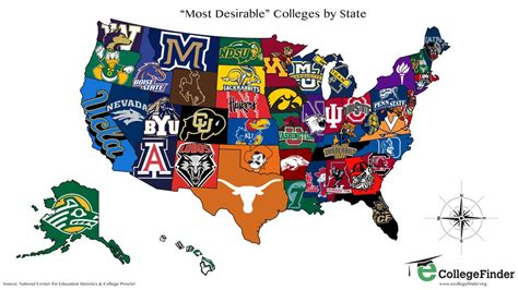 Map Of Colleges In The United States - Gabbi Joannes