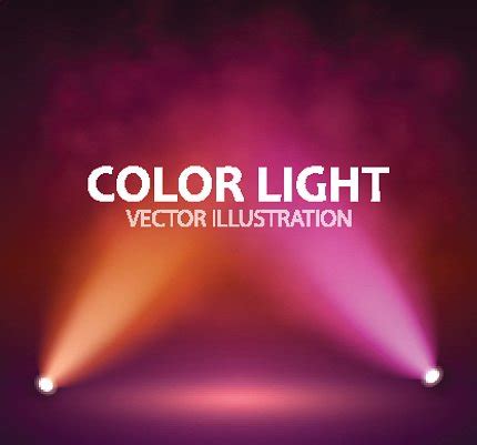 Spotlight On Stage For Your Design. Colorful Light. Stock Clipart ...