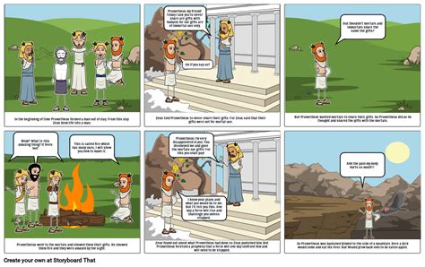 Greek Mythology Comic Strip Storyboard by d530f589