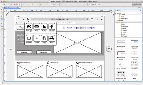 Create iPad wireframes, mockups and prototypes - WireframeSketcher