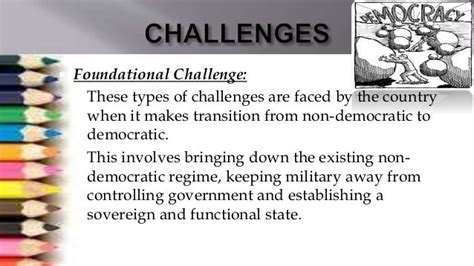 Challenges to democracy