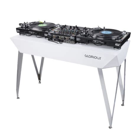 Glorious Diamond DJ Table, White at Gear4music