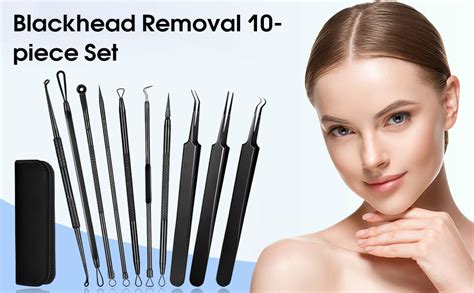 PYue Blackhead Remover Tool Kit, 10 Pieces Blackhead Remover Pimple ...