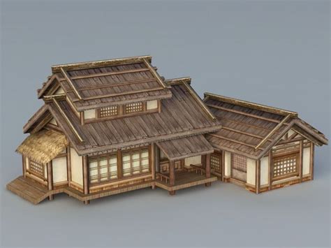 Old Japanese House 3d model 3ds Max files free download - modeling 40462 on CadNav in 2020 ...