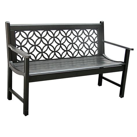 Innova Metro 51 in. Cast Aluminum Bench - Antique Black | Metal bench, Outdoor bench, Outdoor ...