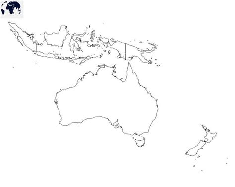 Mapa De Oceania Para Imprimir Sketch Coloring Page