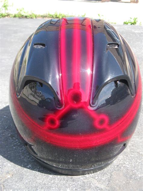 Pinstripe Chris: TRON style Motorcycle Helmet