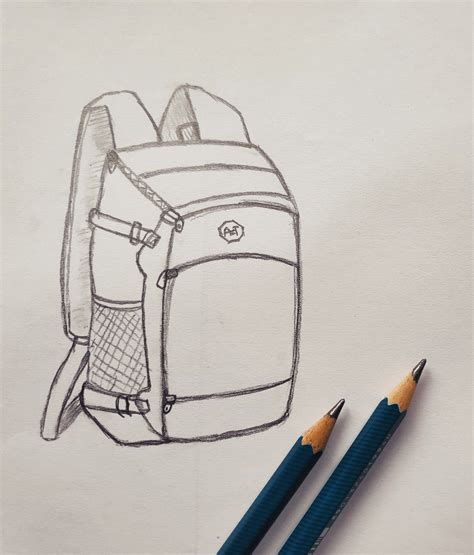 Bag Drawing | School Bag Drawing