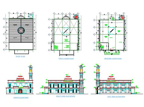 Mosque in AutoCAD | Download CAD free (858 KB) | Bibliocad