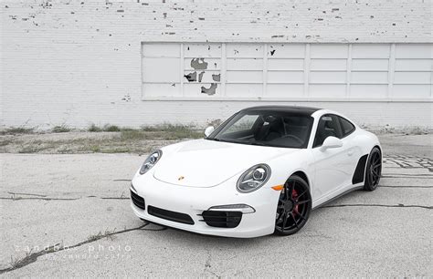 Stunning White Porsche 911 Carrera 4S With Black Rims — CARiD.com Gallery