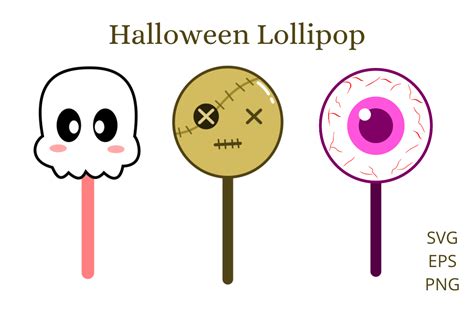 3 Halloween Lollipop Candy Graphic by Puja Ywang · Creative Fabrica