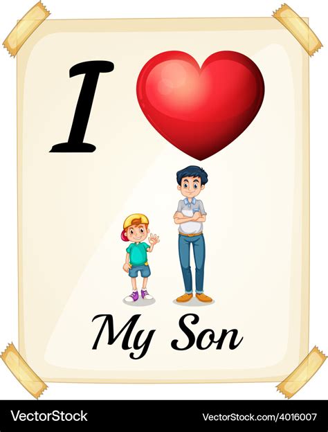 I love my son Royalty Free Vector Image - VectorStock