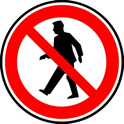 No Walking Sign Pedestrian · Free vector graphic on Pixabay