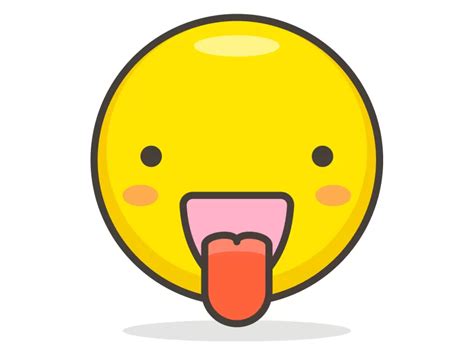 Face with Tongue Emoji Icon PNG vector in SVG, PDF, AI, CDR format