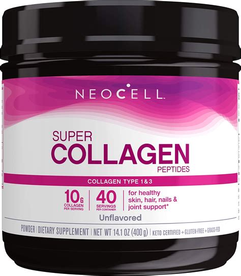 NeoCell Super Collagen Peptides Powder, 14 Ounces, Non-GMO, Grass Fed,