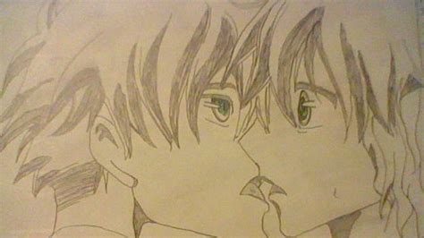 anime couple about to kiss by smiley30535 on DeviantArt