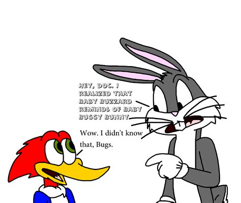 Bugs realizes about Woody Woodpecker cartoon by Mega-Shonen-One-64 on DeviantArt