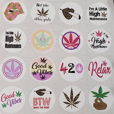 Cannabis Weed Decals Weed Stickers Marijuana Decals | Etsy