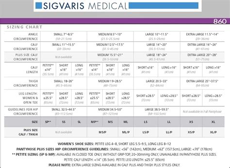 Compression Hose Size Chart | Portal.posgradount.edu.pe