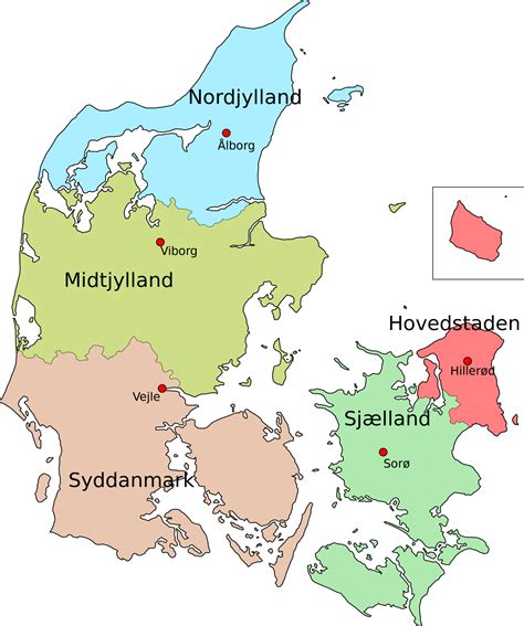 Political map of Danish regions Danish People, Danish Language, Kingdom ...