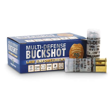 2 3/4", 12 Gauge, Multi-defense Buckshot, 10 Rounds - 125051, 12 Gauge Shells at Sportsman's Guide