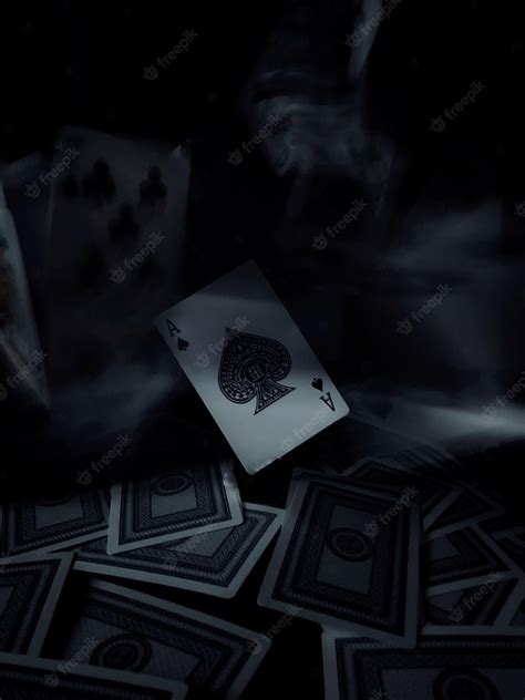 Premium Photo | A black and white image of a ace of spades playing cards.