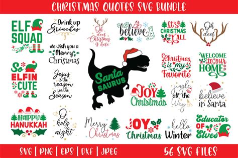 Christmas Quotes Svg Bundle Graphic by MeshaArts · Creative Fabrica